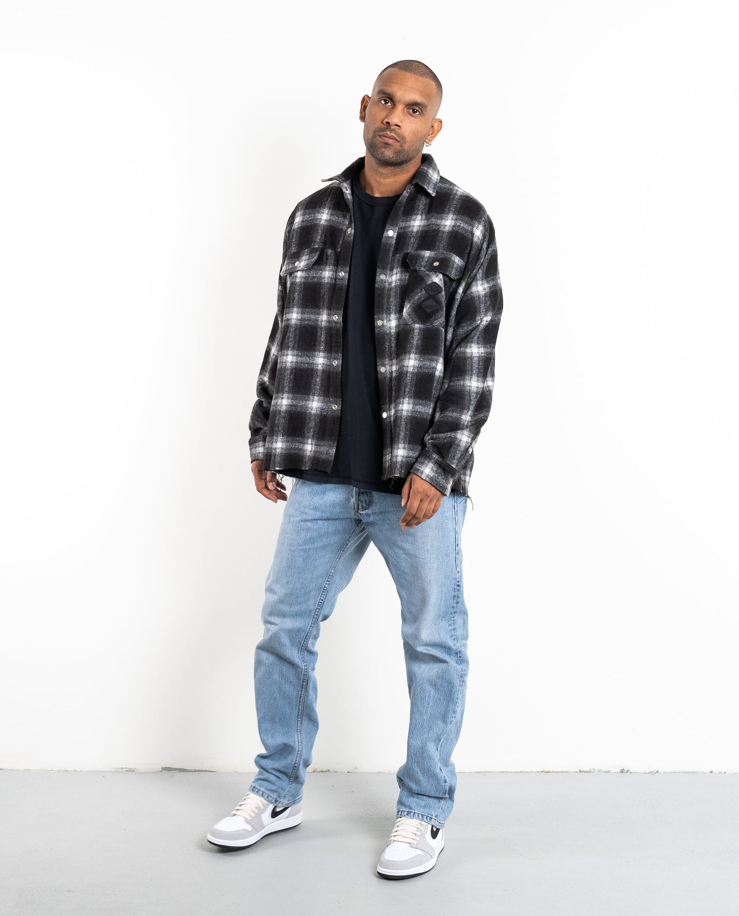 DRP.12 DARK DISTRESSED FLANNEL