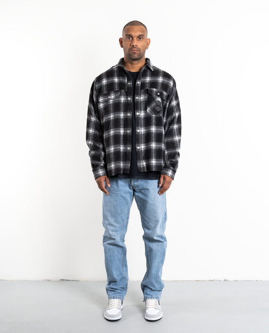 DRP.12 DARK DISTRESSED FLANNEL