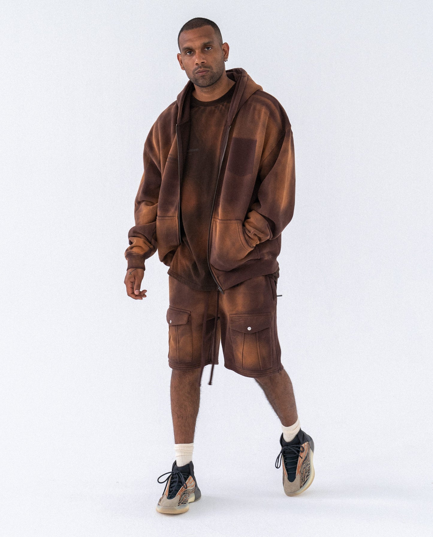 PHASE ZWEI FONDUE SWEATSHORTS