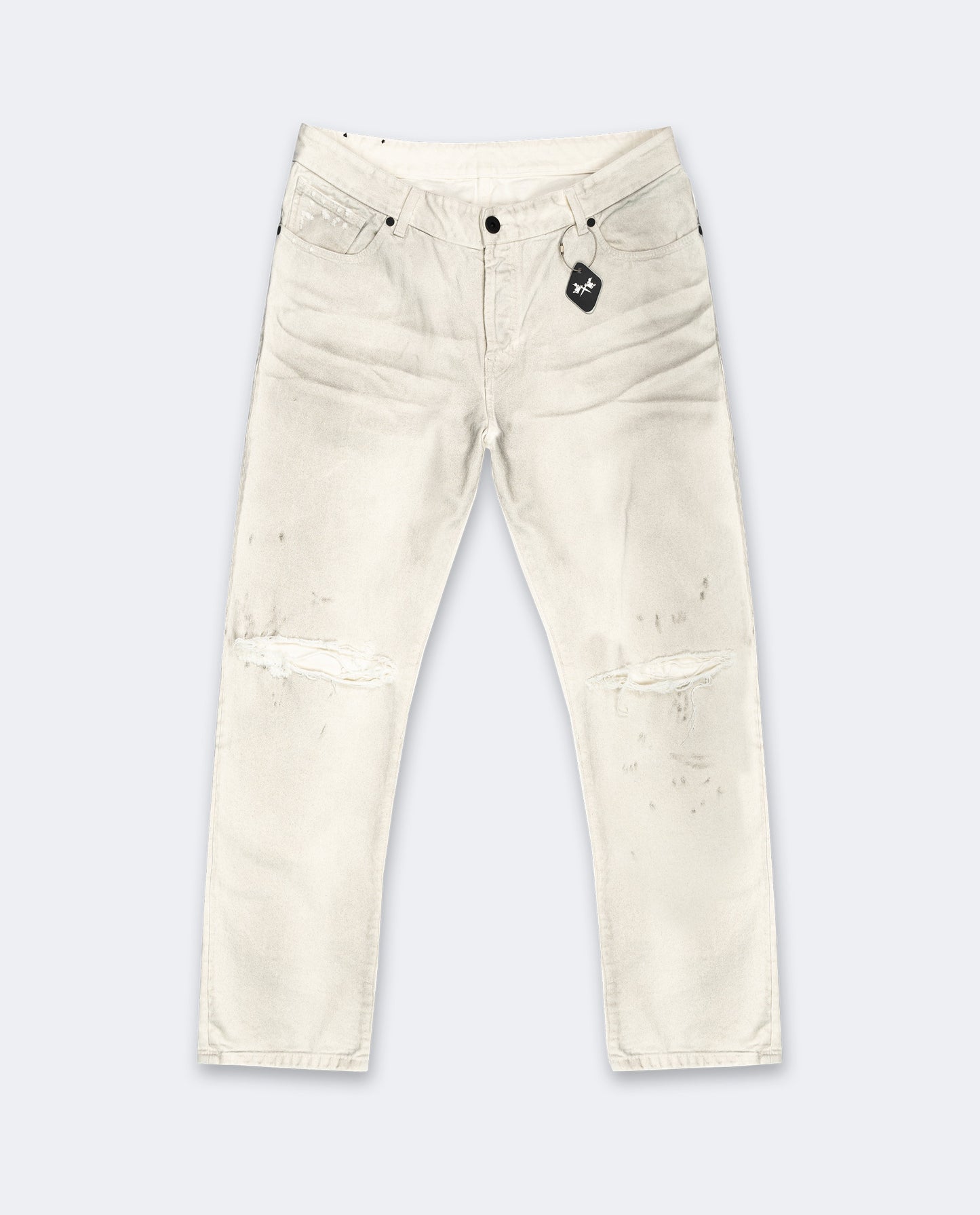 RACE 6 DIRTY CREAM JEANS