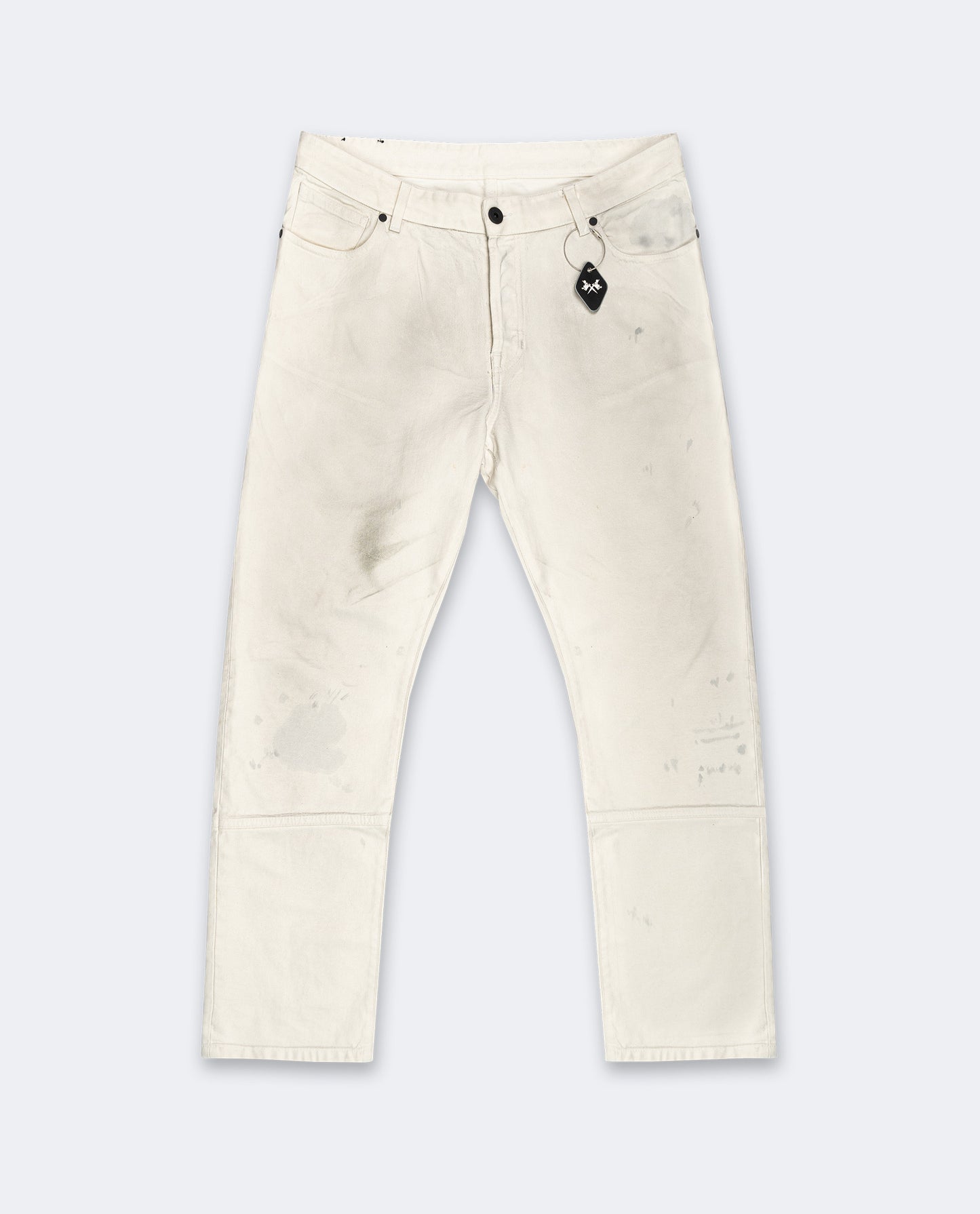RACE 6 DIRTY WAXED CREAM JEANS