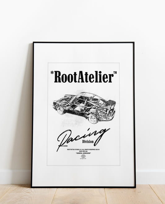 RACE 6 TURBO BW ARTWORK