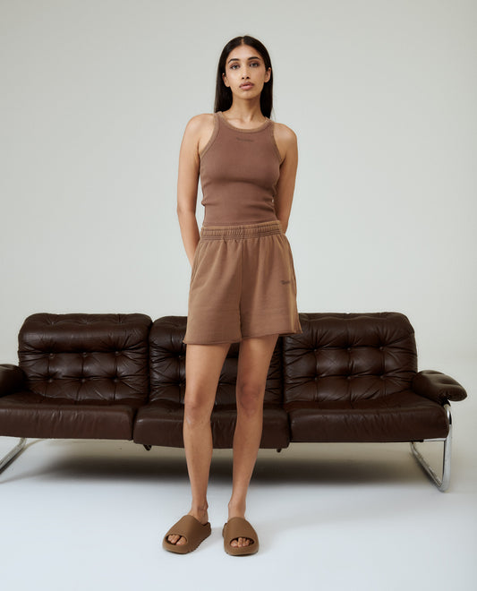 ROOT BROWN SWEATSHORTS